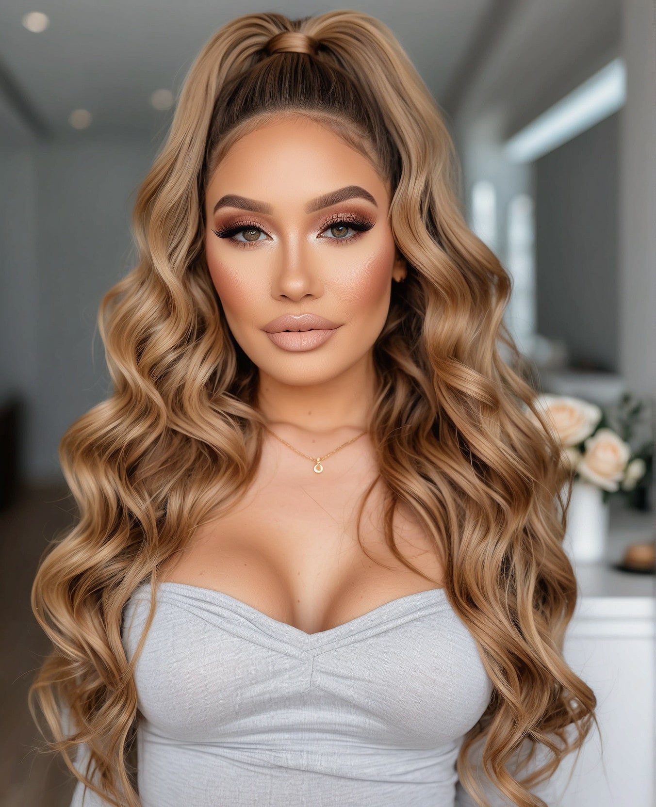 Liani hair extension van Excellent Amore kleur warm blond